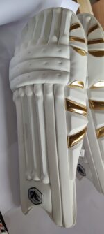 Asher Player Edition White Golden Batting Leg Gaurd - Image 3