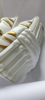 Asher Player Edition White Golden Batting Leg Gaurd - Image 2